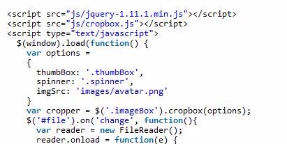 jQuery user avatar cropping plug-in cropbox.js example sharing