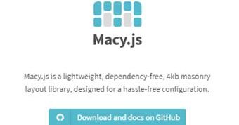 Detailed explanation of the use of pure native JS waterfall plug-in Macy.js