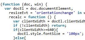 js实现rem自动匹配计算font-size