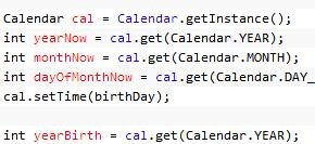 jQuery code to get age based on date of birth