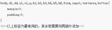 详谈css样式初始化 