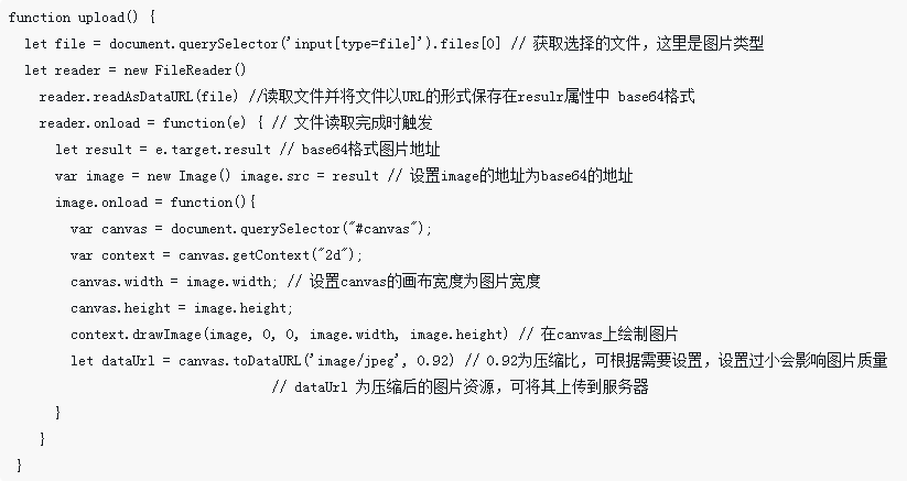 JS+Canvas實現圖片預覽壓縮與上傳