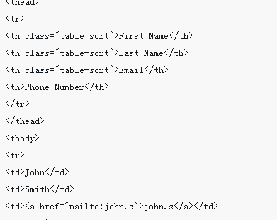 jquery implémente le tri des tables + la fonction de recherche en temps réel