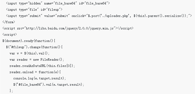 jQuery-Codierung zum Konvertieren des Base64-Uploads über AJAX