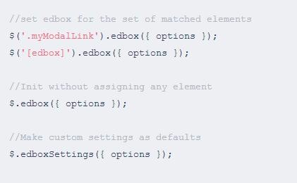 À propos de l'utilisation du plug-in jquery.edbox