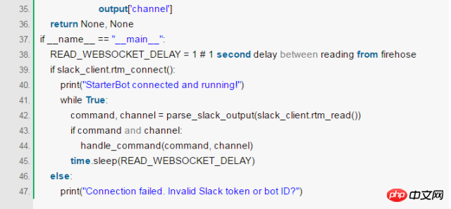 Detailliertes Beispiel für die Implementierung eines Chatbots mithilfe der Python+Slack-API