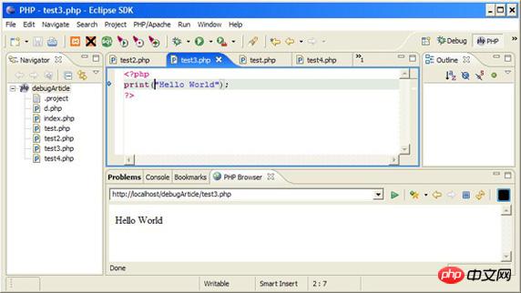 在 PHPEclipse 中预览 PHP 脚本