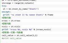 用Python读写Excel文档 