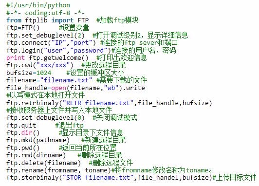 Python implements ftp file upload based on FTP module