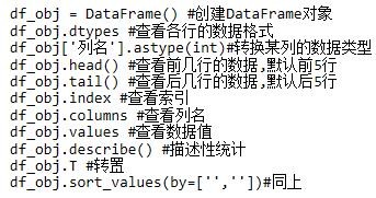 Methods of DataFrame type data operation functions in python pandas ...