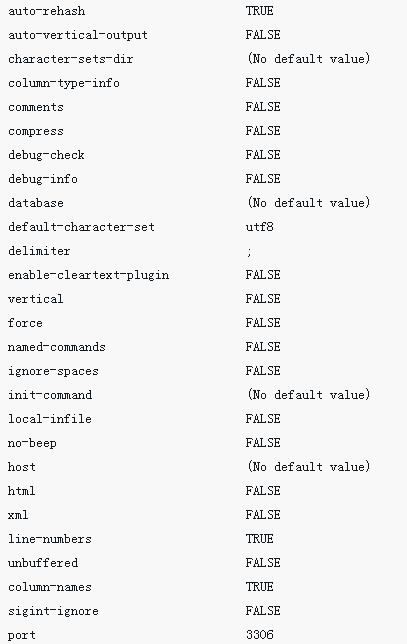 最も完全な mysql コマンド