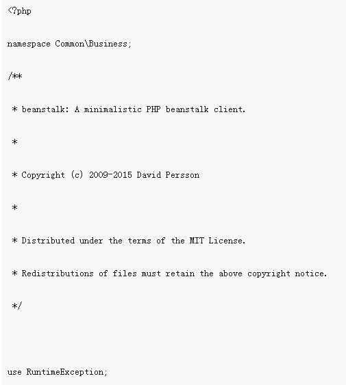 Beanstalkd message queue class case in php