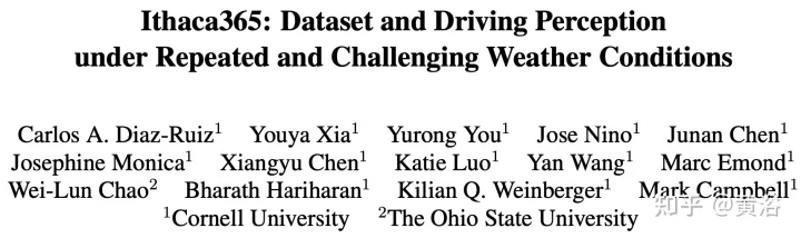 Datasets and driving perception in repetitive and challenging weather conditions