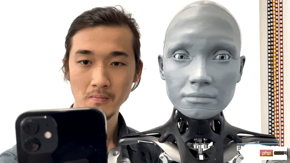 The way the robot imitates my expression makes people feel a little scared