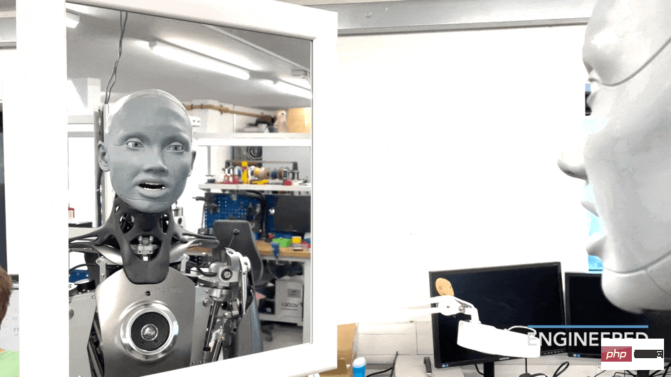 The way the robot imitates my expression makes people feel a little scared