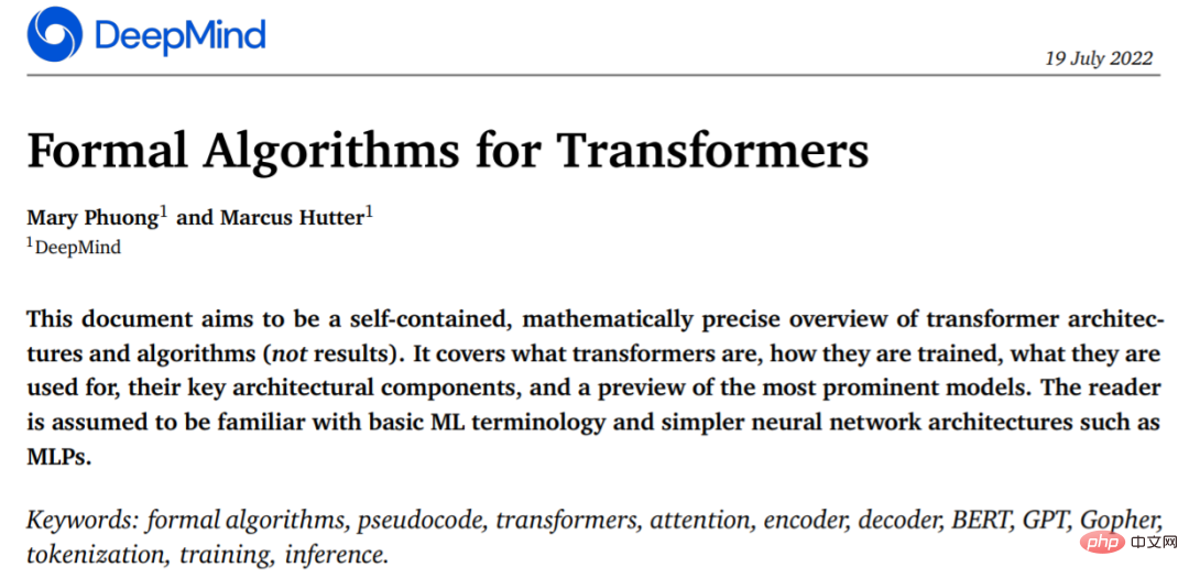 Construit à partir de zéro, le nouvel article de DeepMind explique Transformer en détail avec un pseudocode