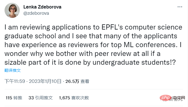 The reviewer at the AI ​​Summit is actually an undergraduate? A female physicist posted a complaint on Twitter, and big guys in the industry liked it one after another.