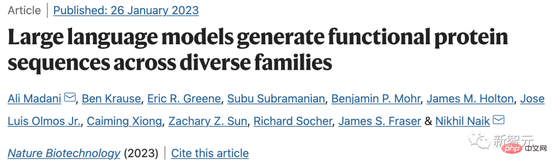 Beyond the Nobel Prize? For the first time in the biological world, ChatGPT has synthesized a new protein from scratch, and it has been published in the Nature sub-journal!