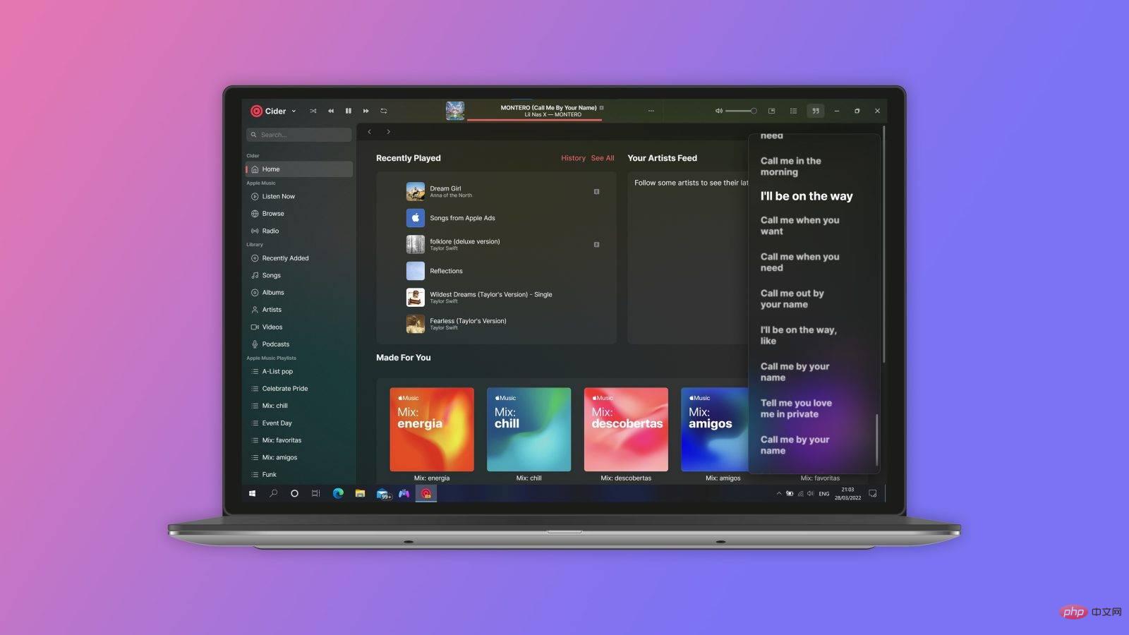 Cider is an alternative Apple Music desktop client, but features are missing from iTunes