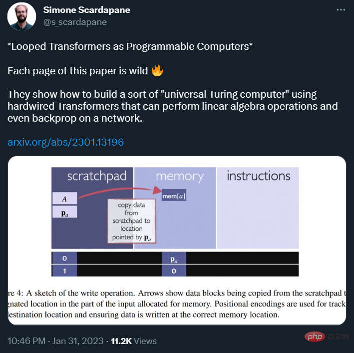 Utilisant Transformer comme ordinateur à usage général, il peut également exécuter des algorithmes dapprentissage en contexte. Cette recherche est très imaginative.