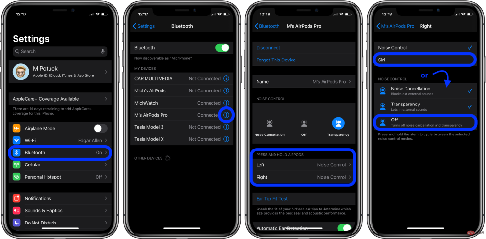 AirPods Pro 和 AirPods 3：如何更改力传感器控件