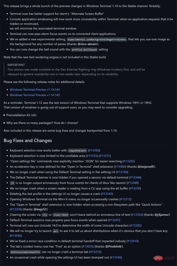 Microsoft lance Windows Terminal 1.14 et Terminal Preview 1.15