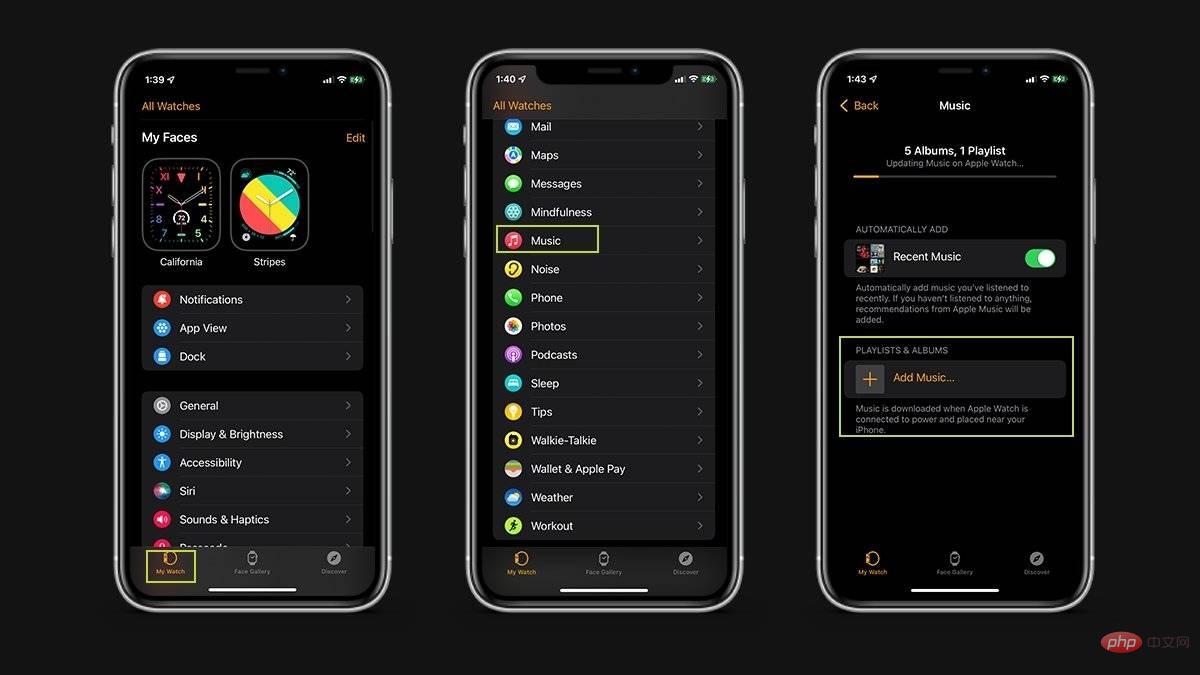 Cara menyegerakkan muzik, podcast dan buku audio pada Apple Watch dengan watchOS 8