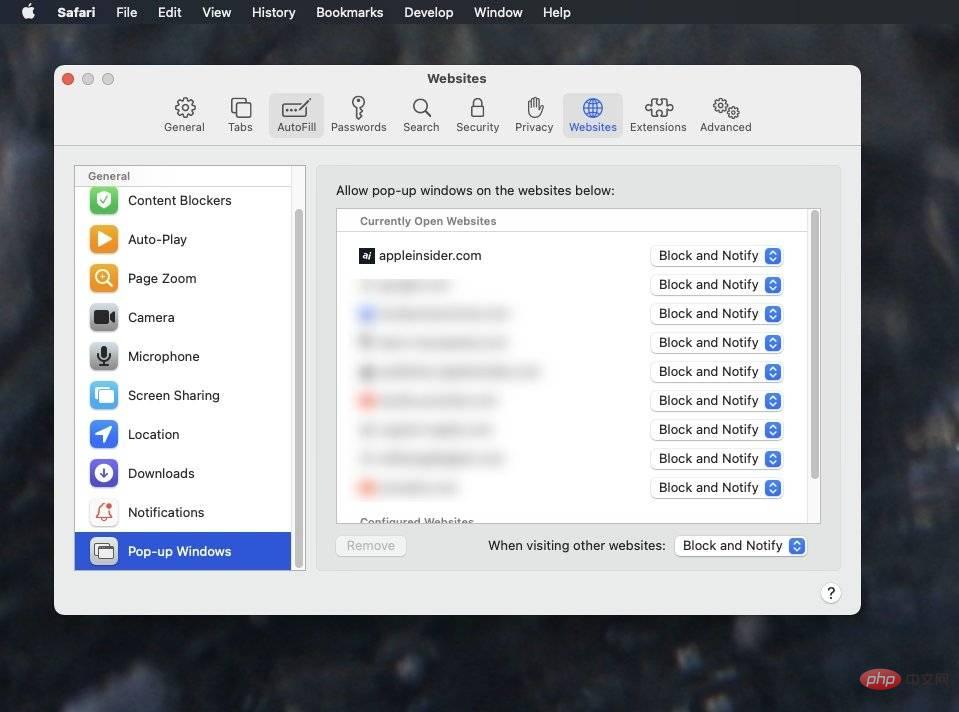 How to make a website use pop-ups in Safari on macOS Monterey