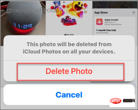 Bagaimana untuk memadam foto dari iCloud