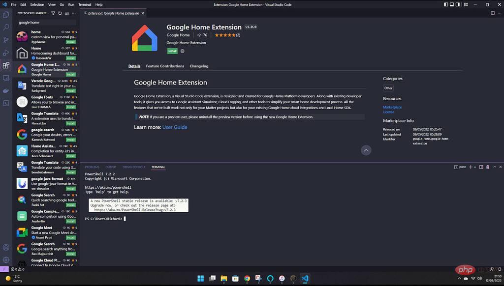 이제 Visual Studio Code용 Google Home 확장 프로그램을 사용할 수 있습니다.