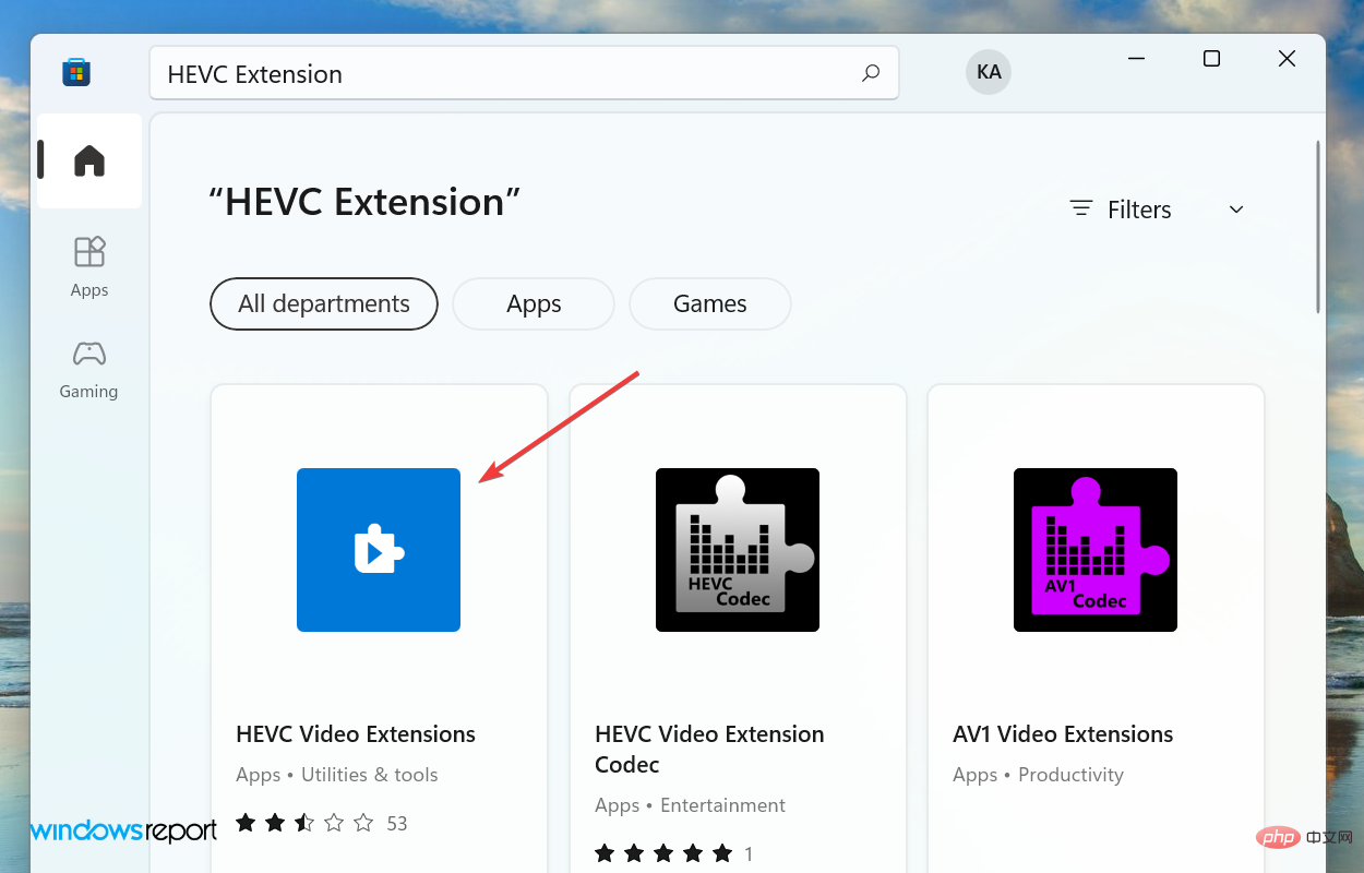 How to install the HEVC extension in Windows 11