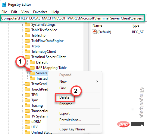 How to remove an IP address from Remote Desktop connection history