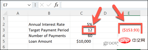 So verwenden Sie die PPMT-Funktion in Excel