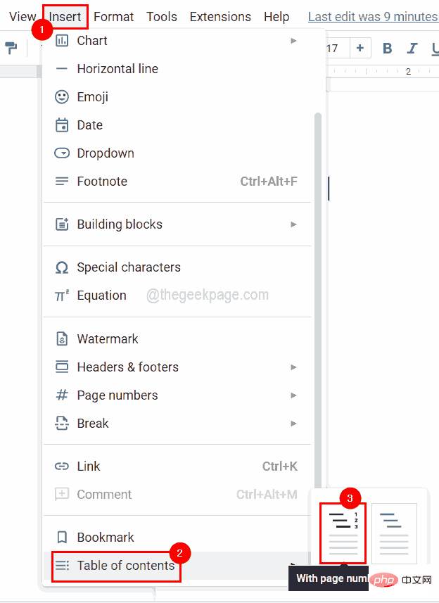 Cara memasukkan jadual kandungan dalam Dokumen Google