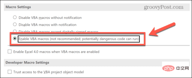 How to enable or disable macros in Excel