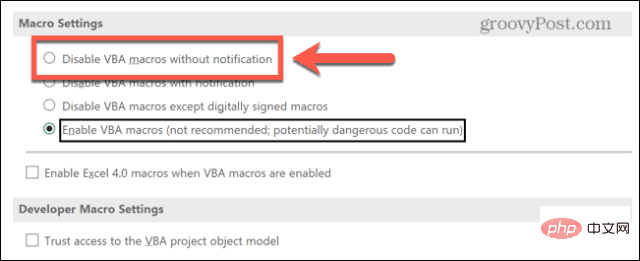 How to enable or disable macros in Excel