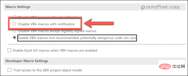 How to enable or disable macros in Excel