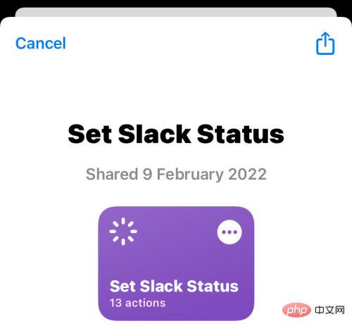 How to set a Slack status using Apple shortcuts