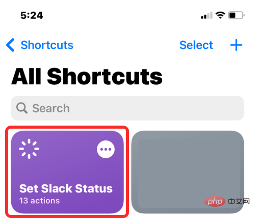 How to set a Slack status using Apple shortcuts