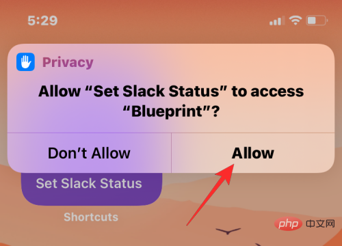 How to set a Slack status using Apple shortcuts