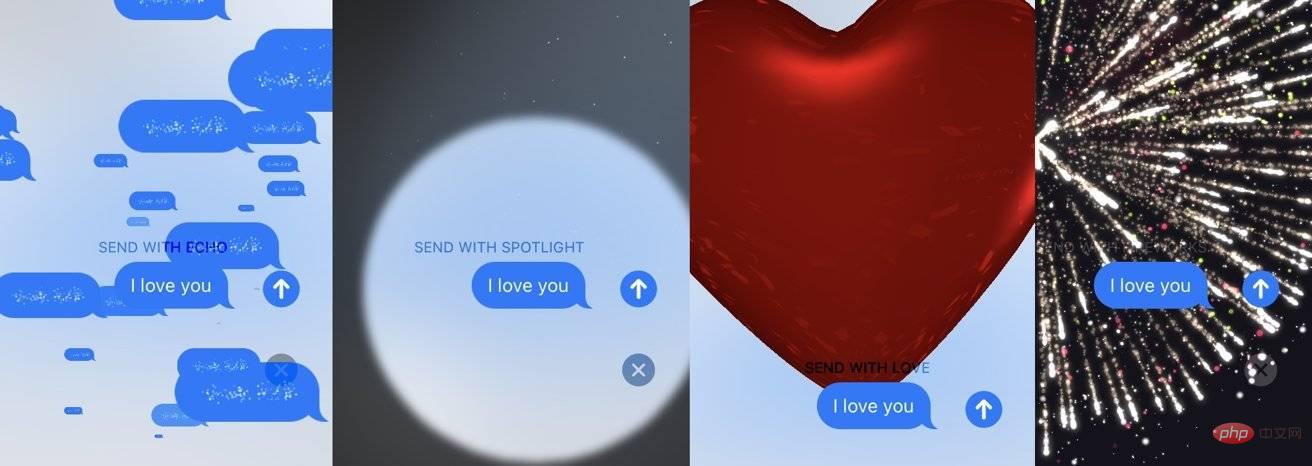 So versenden Sie Luftballons, Herzen und andere Stile in iMessage