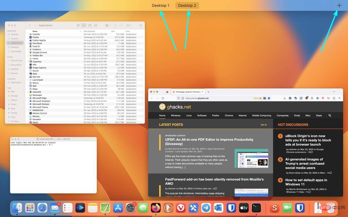 macOS で Mission Control を使用する方法