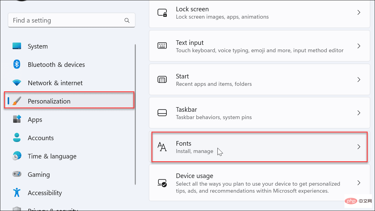 How to install or uninstall fonts on Windows 11