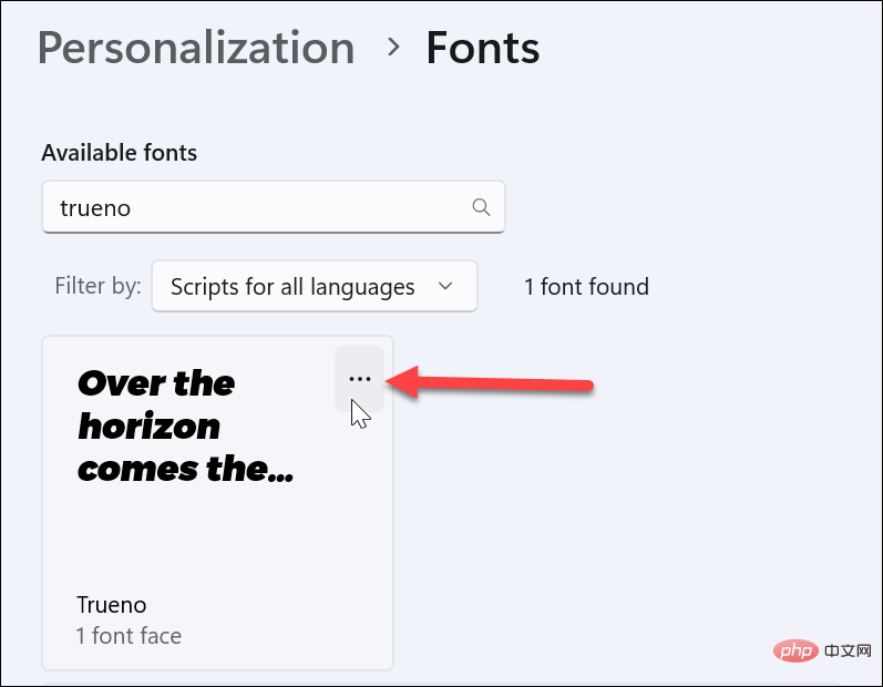 How to install or uninstall fonts on Windows 11