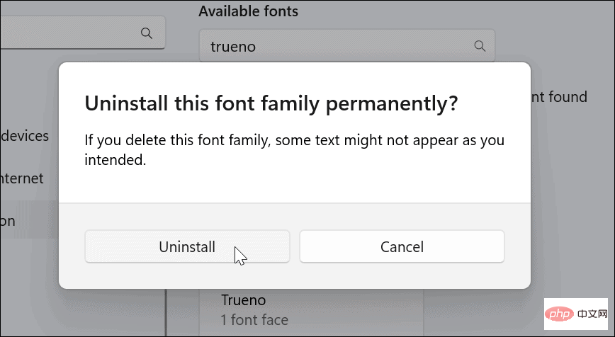 9-verify-uninstall-font