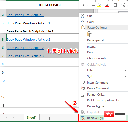 How to find and delete hyperlinks in Microsoft Excel