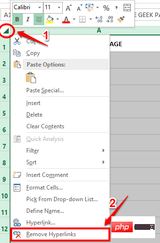 如何在 Microsoft Excel 中尋找和刪除超鏈接