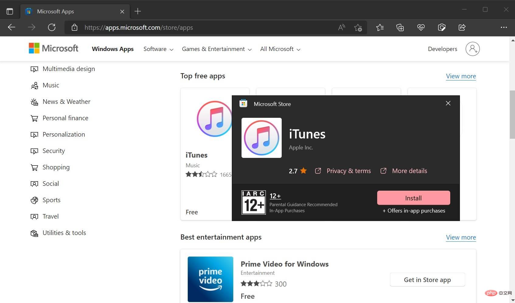 Le nouveau Microsoft Store pour Windows 11 est désormais facilement accessible via un navigateur Web-on-Windows-11