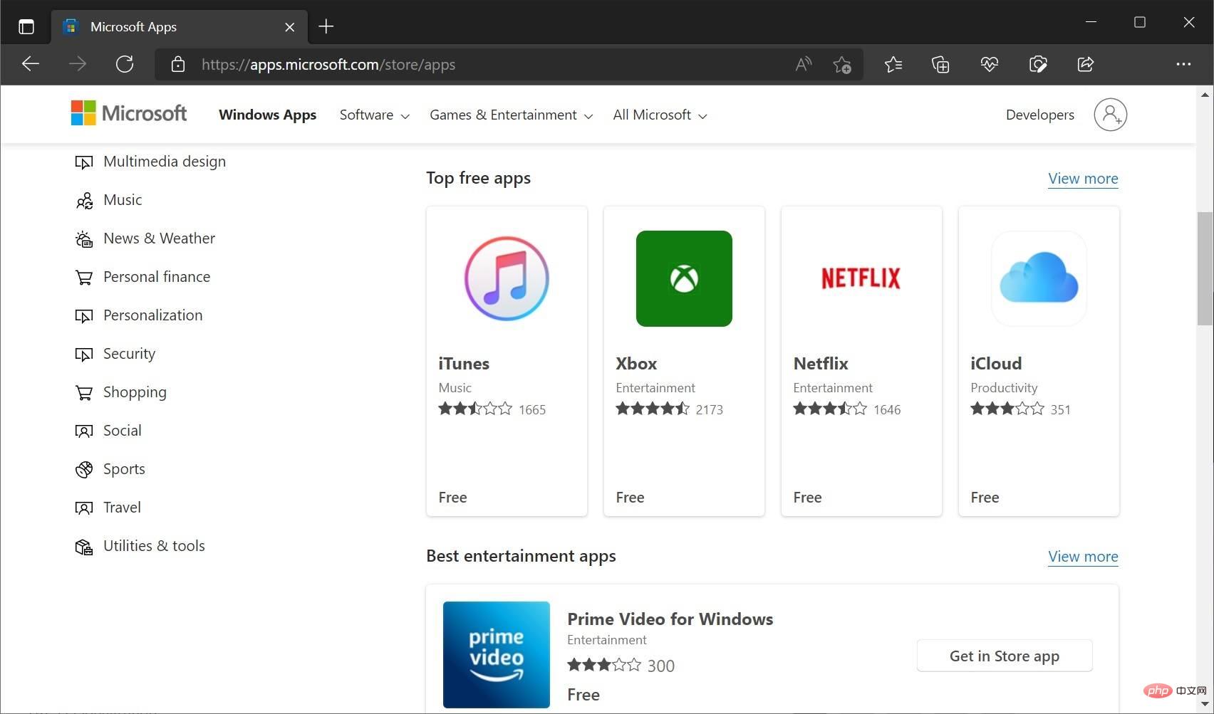 Le nouveau Microsoft Store pour Windows 11 est désormais facilement accessible via un navigateur Web