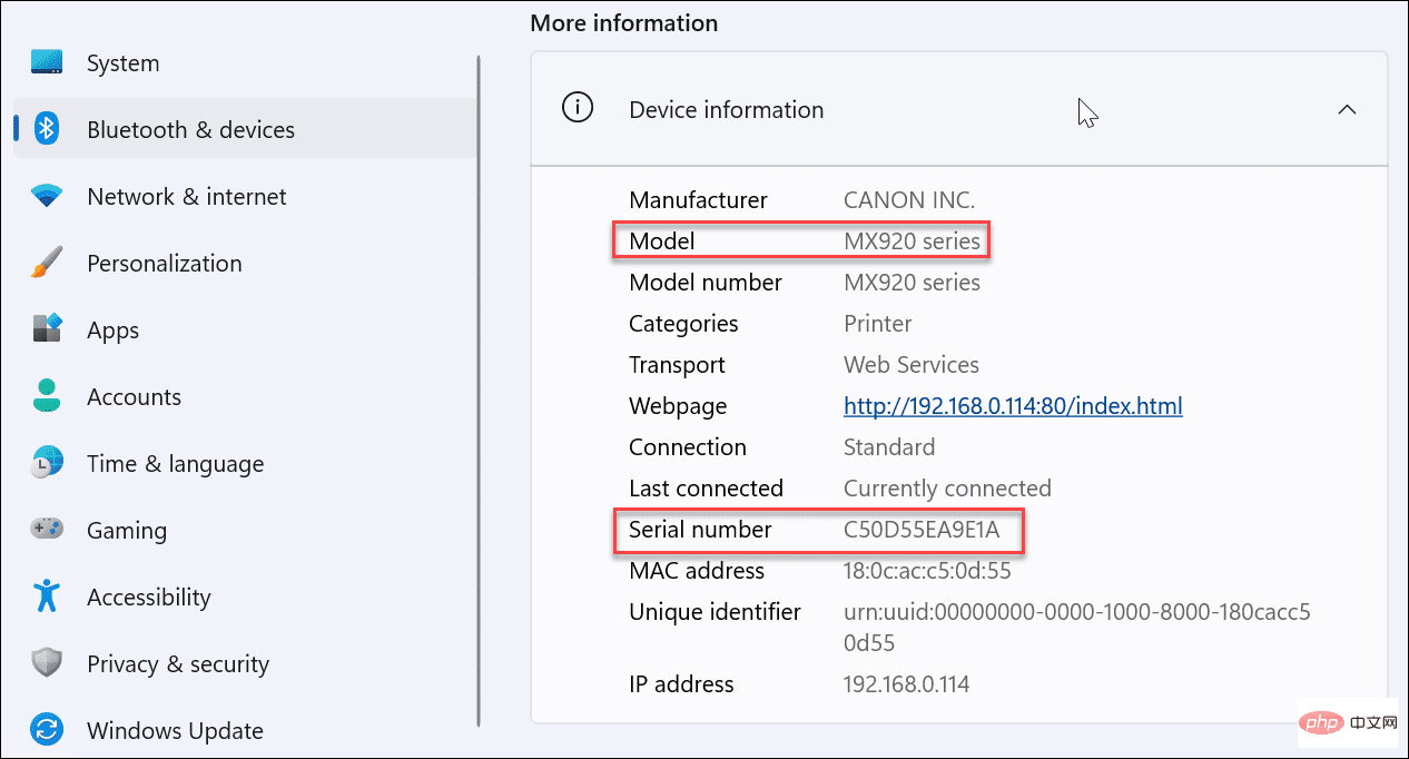 Comment trouver le modèle et le numéro de série de votre imprimante sous Windows 11